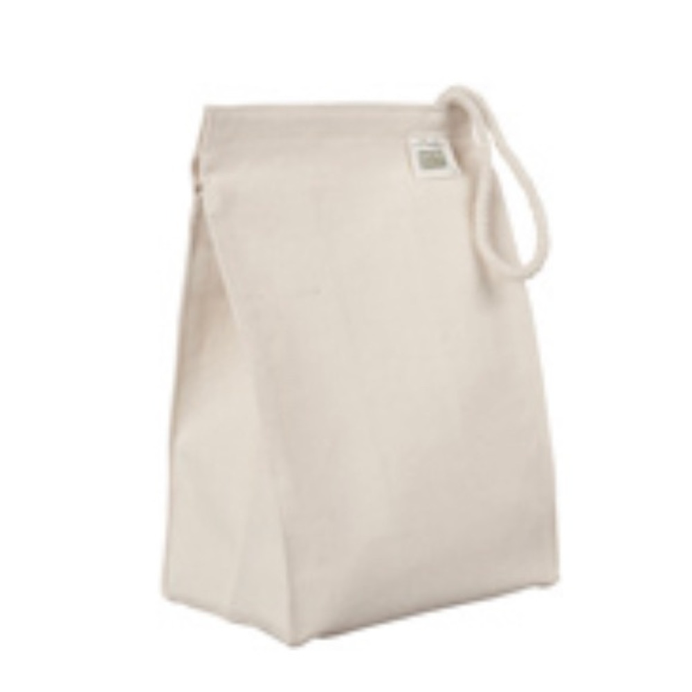 NWT ECOBAGS 100% Certified Organic Cotton Canvas Lunch Bag with logo